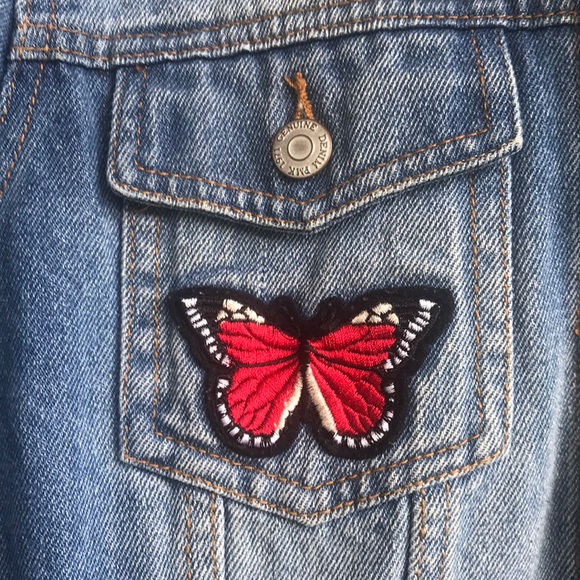 Denim Distressed Jean Pimkie Patch Jacket - Picture 5 of 8